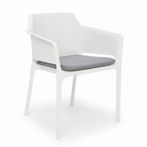 Bailey Dining Armchair - White — studio view