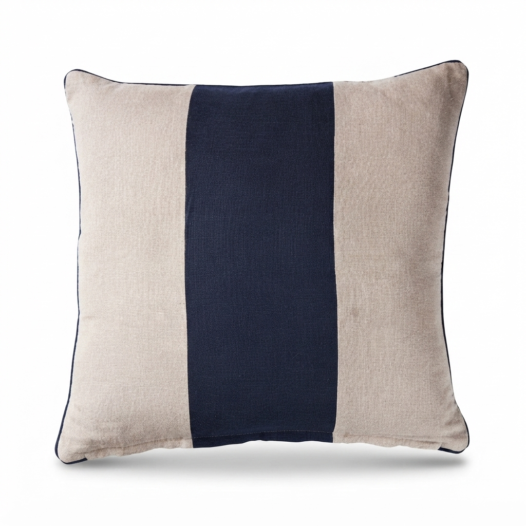 Linen Laguna Stripes - Indoor Cushion (50 x 50) — studio view
