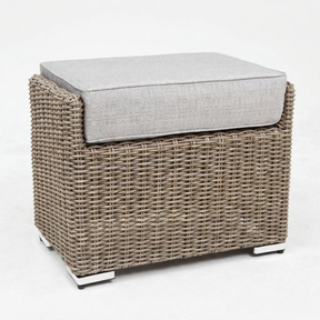 Amani Footstool - Driftwood Stone — studio view