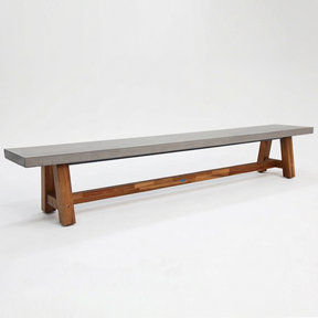 Charlotte 240cm Polystone Bench — studio view