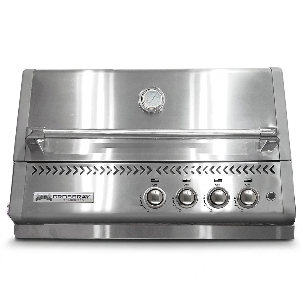 Crossray Xplor 4 Burner Stainless Steel In-Built Barbecue TCX4FL — studio view