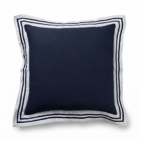 Linen Navy Milano - Indoor Cushion (50 x 50) — studio view