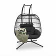 Snug Steel Hanging Chair - Black — studio view