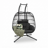 Snug Steel Hanging Chair - Black — studio view