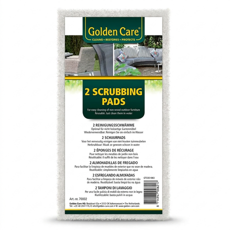 Golden Care Scrubbing Pad - White — studio view