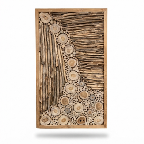 Teak Wall Art - Rumah — studio view