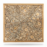 Teak Wall Art Square - Uluwatu — studio view