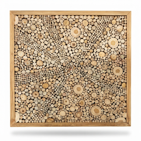 Teak Wall Art Square - Uluwatu — studio view