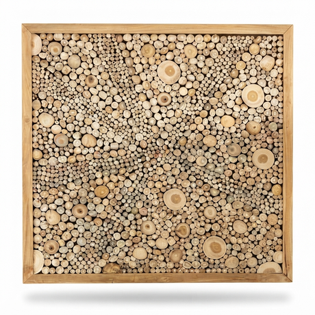 Teak Wall Art Square - Uluwatu — studio view