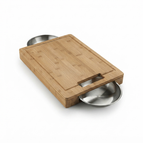 Pro Carving Cutting Board with Bowl — studio view