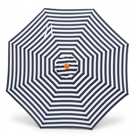 Replacement Canopy for 3m Aluminium Umbrella - Black and White Stripe — studio view