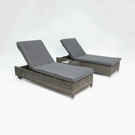 Amani 3pc Sunlounge Setting - Grey Storm — studio view