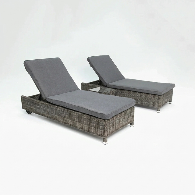 Amani 3pc Sunlounge Setting - Grey Storm — studio view