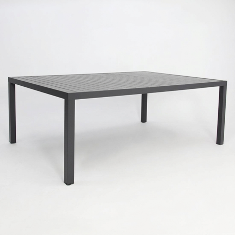 Queensville 11pc Table - Gunmetal — studio view