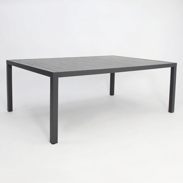 Queensville 11pc Table - Gunmetal — studio view
