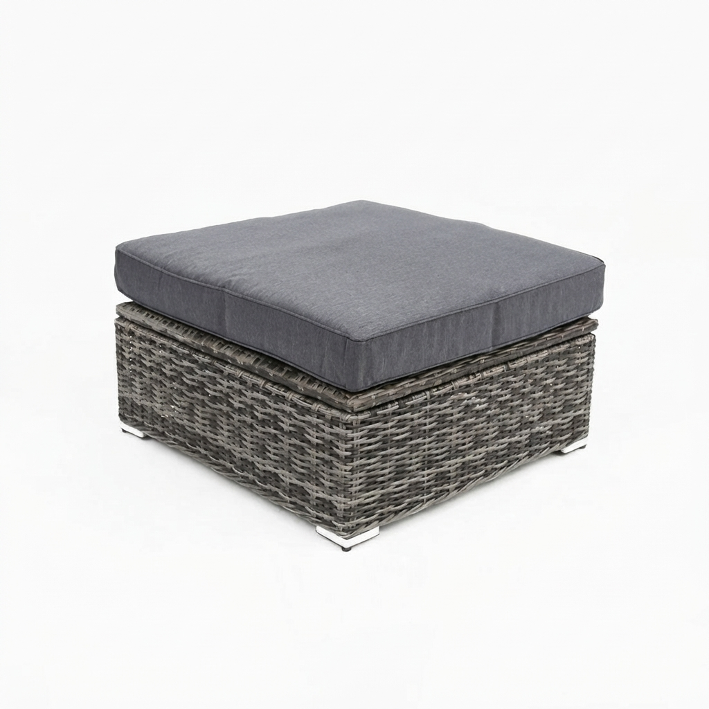 Amani Small Storage Ottoman - Grey Storm — studio view