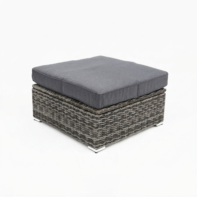 Amani Small Storage Ottoman - Grey Storm — studio view
