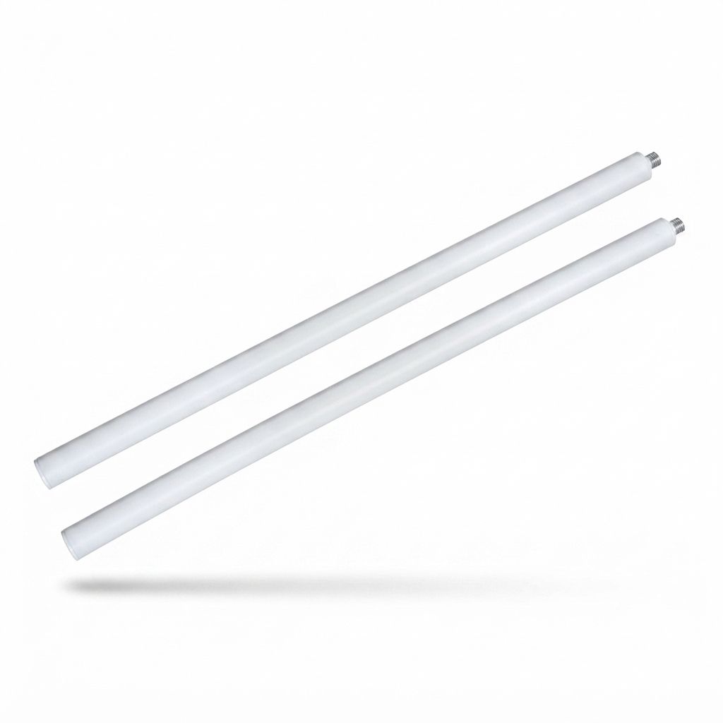 Intense Elegance Extension Poles 600mm - White — studio view