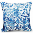 Blue Garden 45x45 Outdoor Cushion — studio view