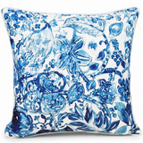Blue Garden 45x45 Outdoor Cushion — studio view