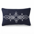 Linen Cape Cod Navy - Indoor Cushion (30 x 50) — studio view