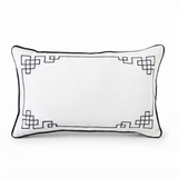 Linen Bedford Blanc - Indoor Cushion (30 x 50) — studio view