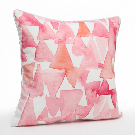 Pyramid Pink Outdoor Cushion 45x45cm — studio view