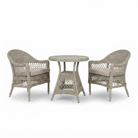 Cronulla Wicker Patio Set — studio view