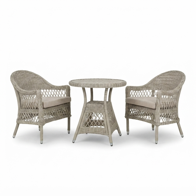 Cronulla Wicker Patio Set — studio view
