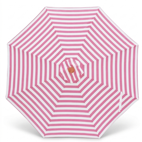 Replacement Canopy for 3m Bamboo Umbrella - Pink and White Stripe — studio view