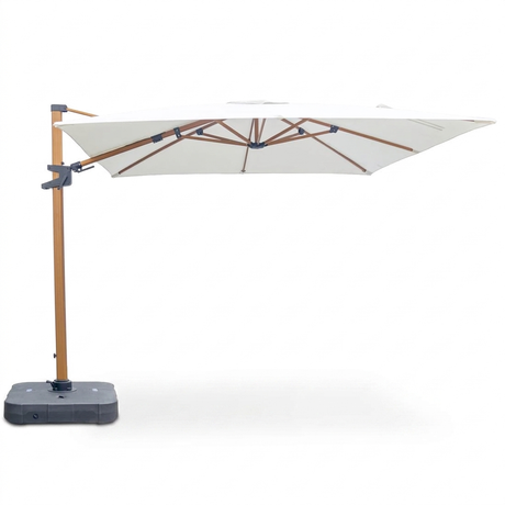 Billy Fresh 3m Roma Canteliever Umbrella with Base — studio view