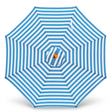 Replacement Canopy for 3m Aluminium Umbrella - Blue and White Stripe — studio view