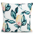 Wild Lemon White 45x45cm Outdoor Cushion — studio view
