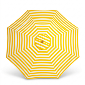 Replacement Canopy for 3m Aluminium Umbrella - Yellow and White Stripe — studio view