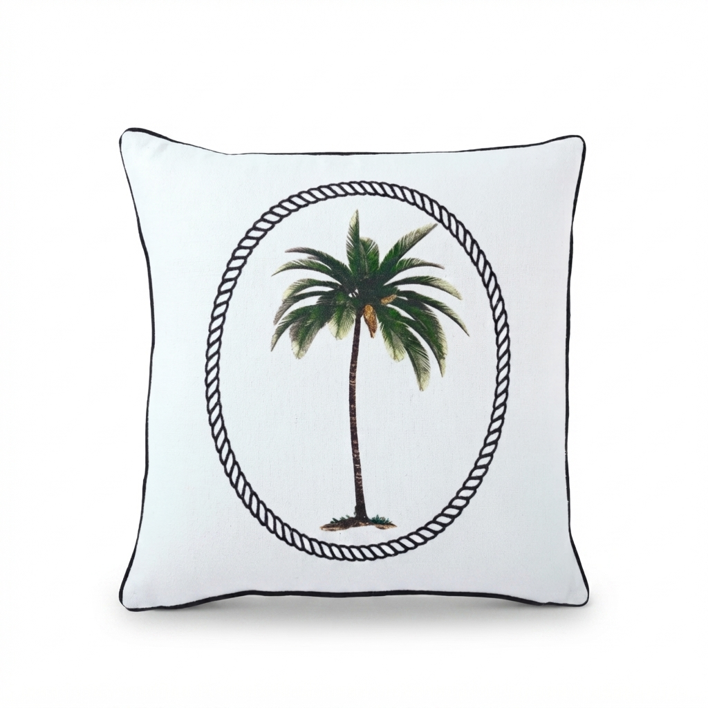 Bahama Palm Royale - Indoor Cushion (50 x 50) — studio view
