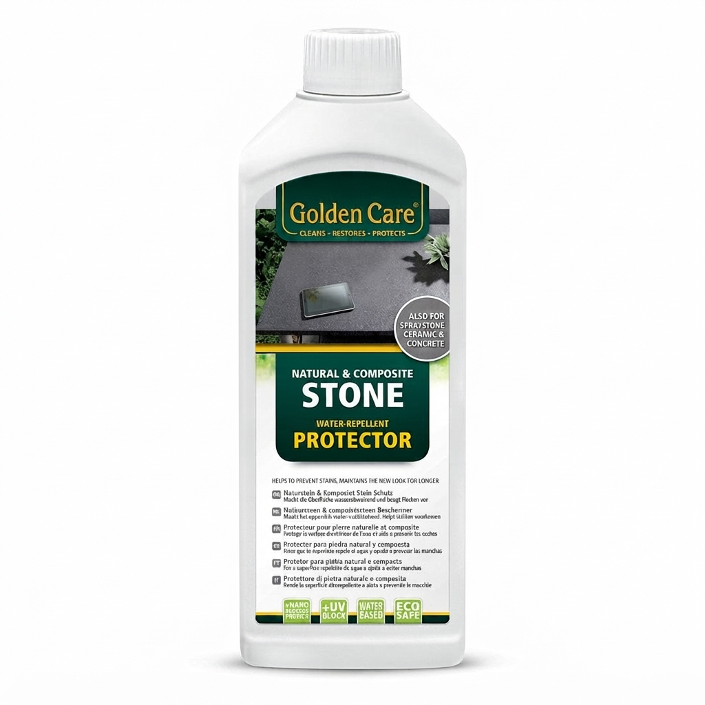 Golden Care Natural Stone Protector — studio view