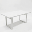 Dallas 150cm Lounge Dining Table - White — studio view