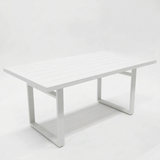 Dallas 150cm Lounge Dining Table - White — studio view