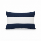 Linen  Stripe Navy - Indoor Cushion (30 x 50) — studio view