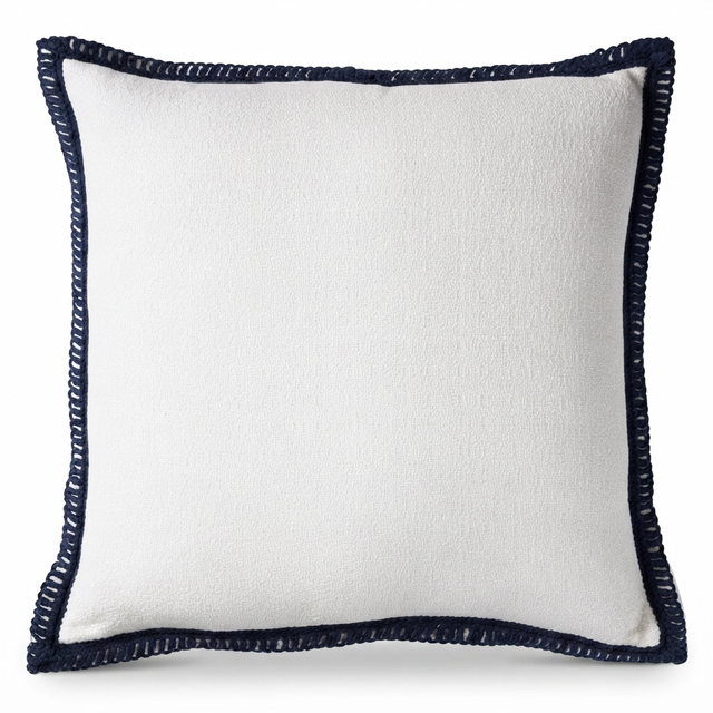 Santorini Blanc - Indoor Cushion (50 x 50) — studio view