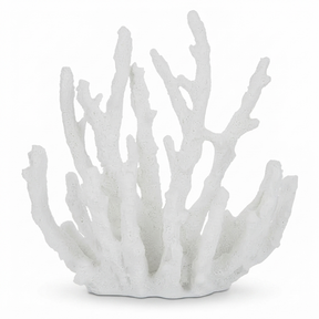 Finger Coral Resin Sculpture White — studio view