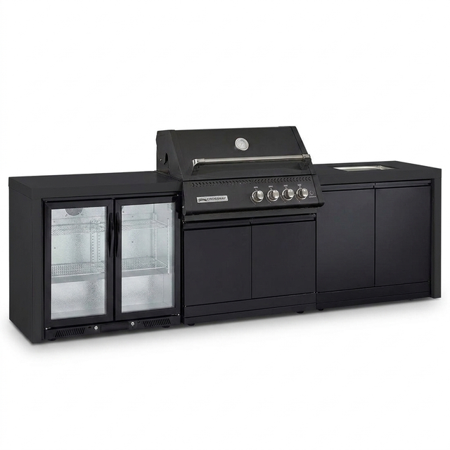 Crossray Xplor Bas BBQ Outdoor Kitchen GD4KB-06 - Black — studio view