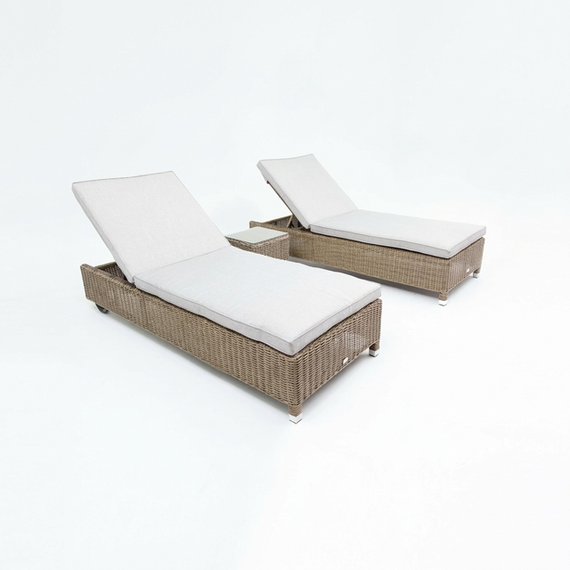 Amani 3pc Sunlounge Setting - Driftwood Stone — studio view
