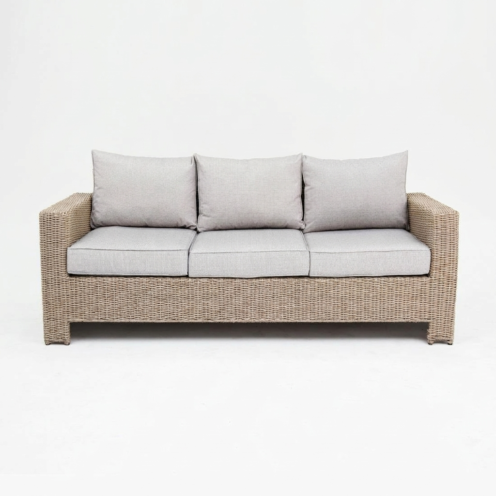 Banksia 3 Seat Sofa - Driftwood Stone — studio view