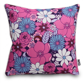 Flower Power 45x45cm Outdoor Cushion — studio view