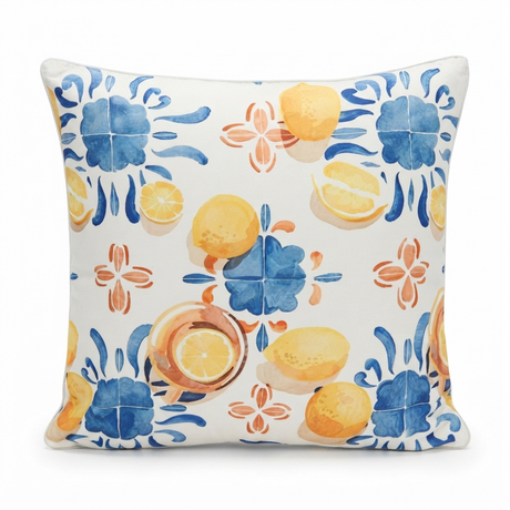 Citrus Splash 45x45 Outdoor Cushion — studio view