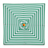Replacement Canopy for 2m Aluminium Umbrella - Green and White Stripe — studio view