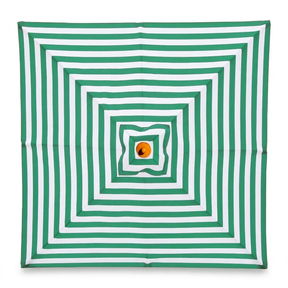 Replacement Canopy for 2m Aluminium Umbrella - Green and White Stripe — studio view