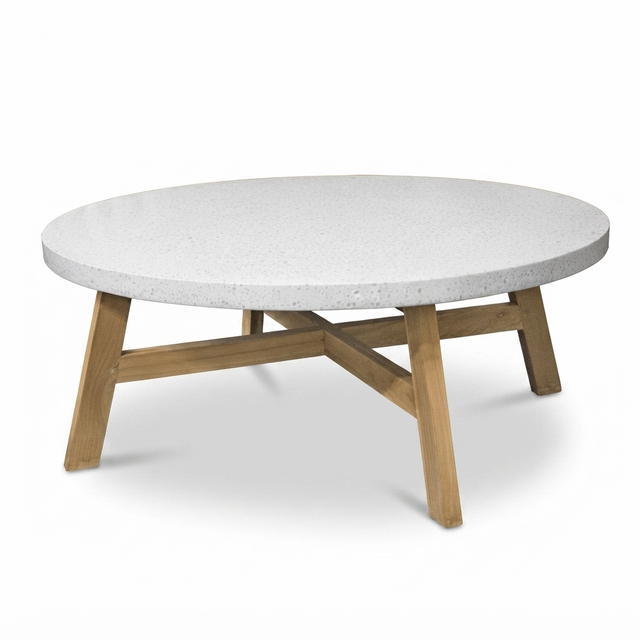 Orlando Teak Coffee Table — studio view
