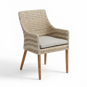 Faro Dining Chair - White Natural — studio view